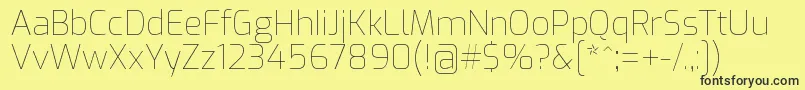 ExoThin Font – Black Fonts on Yellow Background