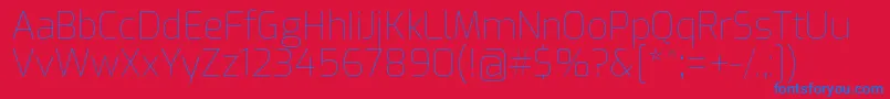 ExoThin Font – Blue Fonts on Red Background