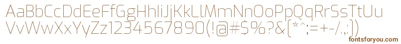 Шрифт ExoThin – коричневые шрифты на белом фоне