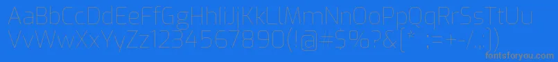 ExoThin Font – Gray Fonts on Blue Background