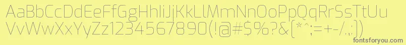 ExoThin Font – Gray Fonts on Yellow Background