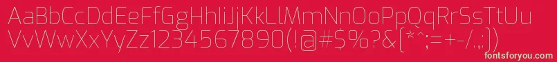ExoThin Font – Green Fonts on Red Background