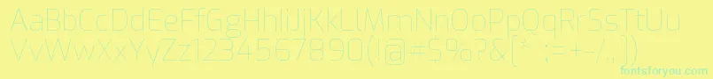 ExoThin Font – Green Fonts on Yellow Background