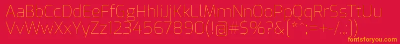 ExoThin Font – Orange Fonts on Red Background