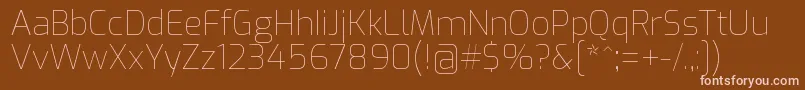 ExoThin Font – Pink Fonts on Brown Background