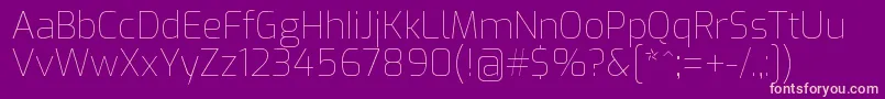 ExoThin Font – Pink Fonts on Purple Background