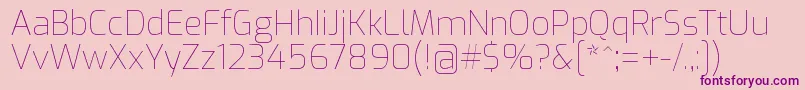 ExoThin Font – Purple Fonts on Pink Background