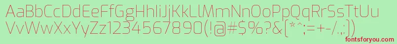 ExoThin Font – Red Fonts on Green Background