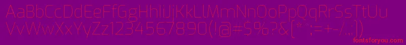 ExoThin Font – Red Fonts on Purple Background