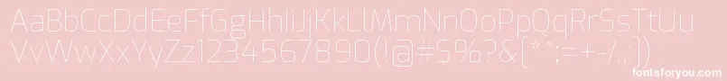 ExoThin Font – White Fonts on Pink Background