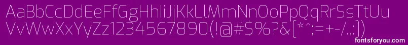 ExoThin Font – White Fonts on Purple Background