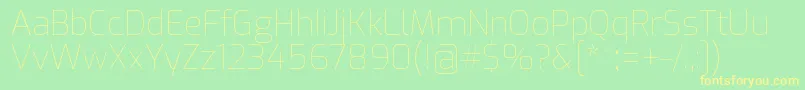 ExoThin Font – Yellow Fonts on Green Background