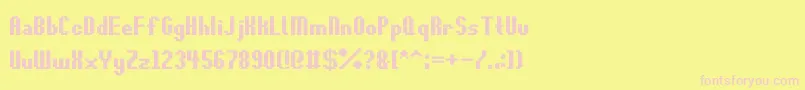 Revolute Font – Pink Fonts on Yellow Background