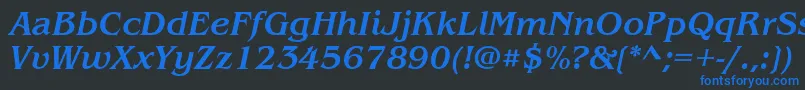 ItcBenguiatMediumItalic Font – Blue Fonts on Black Background