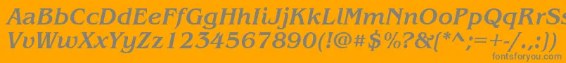 ItcBenguiatMediumItalic Font – Gray Fonts on Orange Background