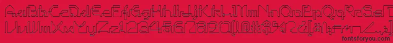 Ohiop ffy Font – Black Fonts on Red Background