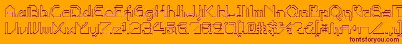 Ohiop ffy Font – Purple Fonts on Orange Background