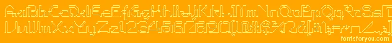Ohiop ffy Font – Yellow Fonts on Orange Background