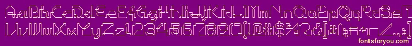 Saiba mais sobre a fonte Ohiop ffy Fonte Ohiop ffy – fontes amarelas em um fundo roxo