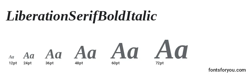 Размеры шрифта LiberationSerifBoldItalic