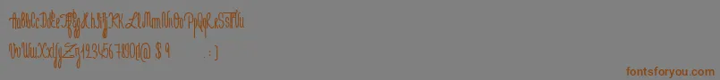 More about JeNaimePasLeLundiBold Font JeNaimePasLeLundiBold Font – Brown Fonts on Gray Background