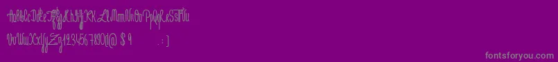 Lisätietoja JeNaimePasLeLundiBold-fontista JeNaimePasLeLundiBold-fontti – harmaat kirjasimet violetilla taustalla