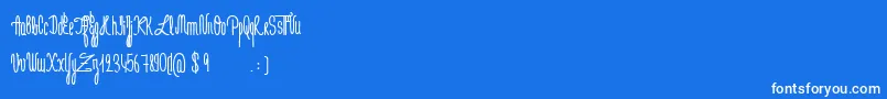 JeNaimePasLeLundiBold Font – White Fonts on Blue Background