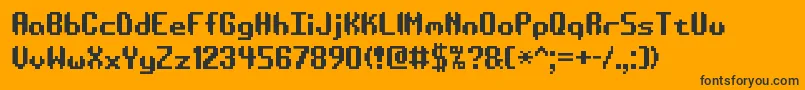 Aesymatt Font – Black Fonts on Orange Background