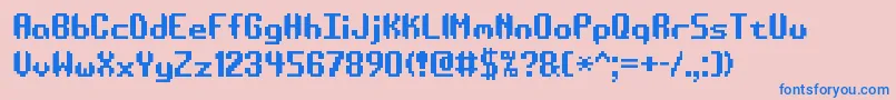 Шрифт Aesymatt – синие шрифты на розовом фоне