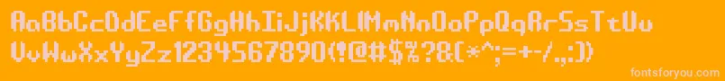 Aesymatt Font – Pink Fonts on Orange Background