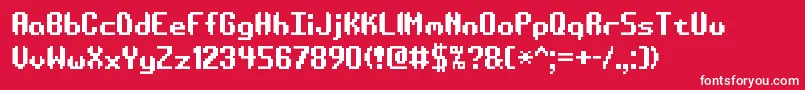 Aesymatt Font – White Fonts on Red Background