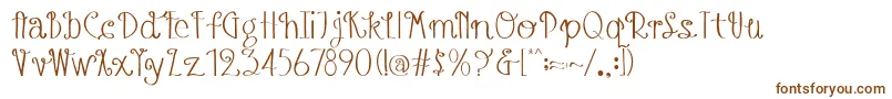 Шрифт AustieBostBlueberryMuffins – коричневые шрифты на белом фоне