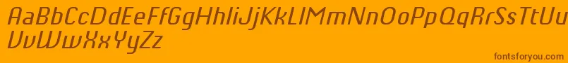 ChiqReducedItalic Font – Brown Fonts on Orange Background