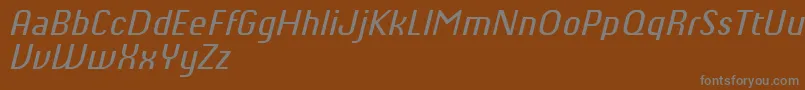 Шрифт ChiqReducedItalic – серые шрифты на коричневом фоне