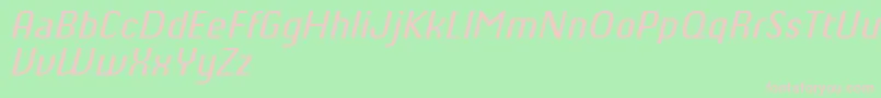 フォントChiqReducedItalic – 緑の背景にピンクのフォント