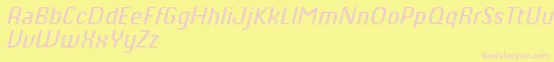 ChiqReducedItalic Font – Pink Fonts on Yellow Background