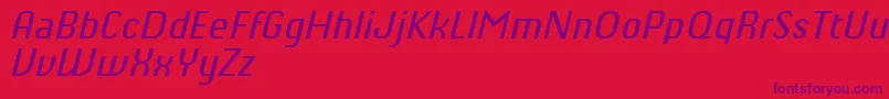 ChiqReducedItalic Font – Purple Fonts on Red Background