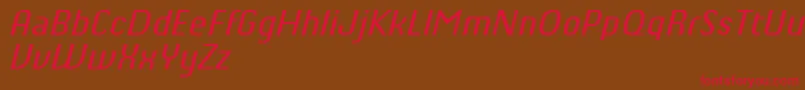 ChiqReducedItalic Font – Red Fonts on Brown Background