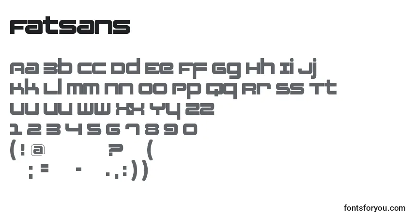 Шрифт Fatsans – алфавит, цифры, специальные символы