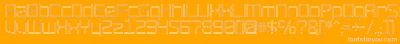 RavepartyHollow Font – Pink Fonts on Orange Background