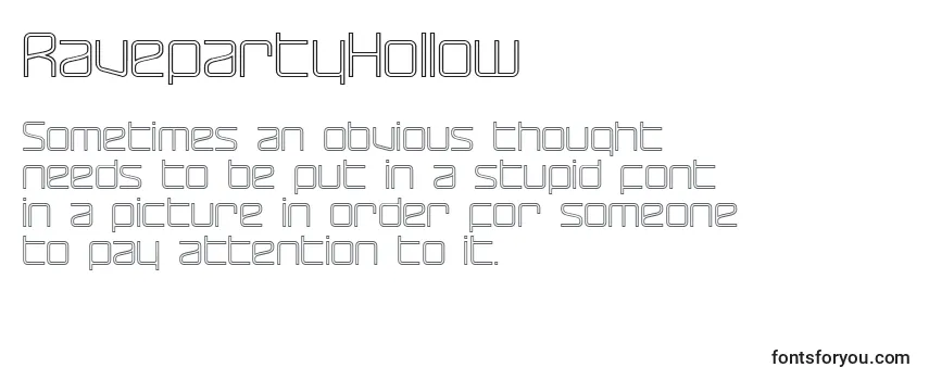 Review of the RavepartyHollow Font