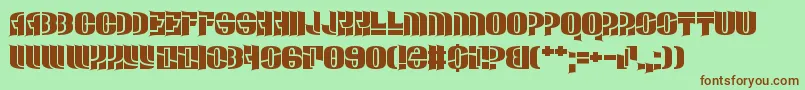 ManDown Font – Brown Fonts on Green Background