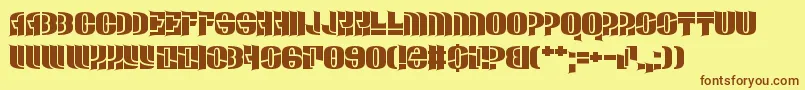 ManDown Font – Brown Fonts on Yellow Background