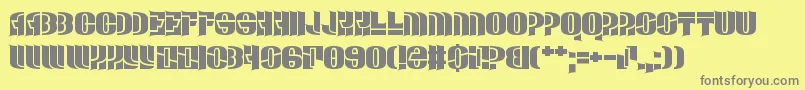 フォントManDown – 黄色の背景に灰色の文字