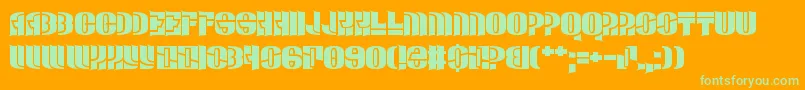 ManDown Font – Green Fonts on Orange Background