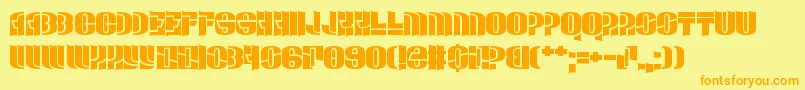 ManDown Font – Orange Fonts on Yellow Background