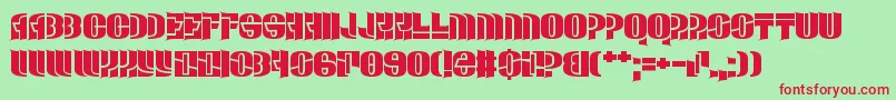 ManDown Font – Red Fonts on Green Background