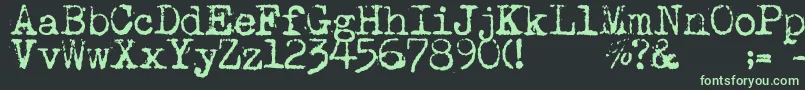 Czcionka Maszynaaeg – zielone czcionki na czarnym tle