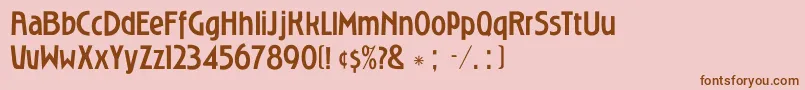 Шрифт Roslyngo – коричневые шрифты на розовом фоне