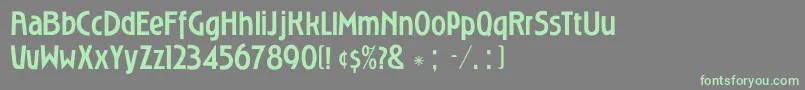 フォントRoslyngo – 灰色の背景に緑のフォント